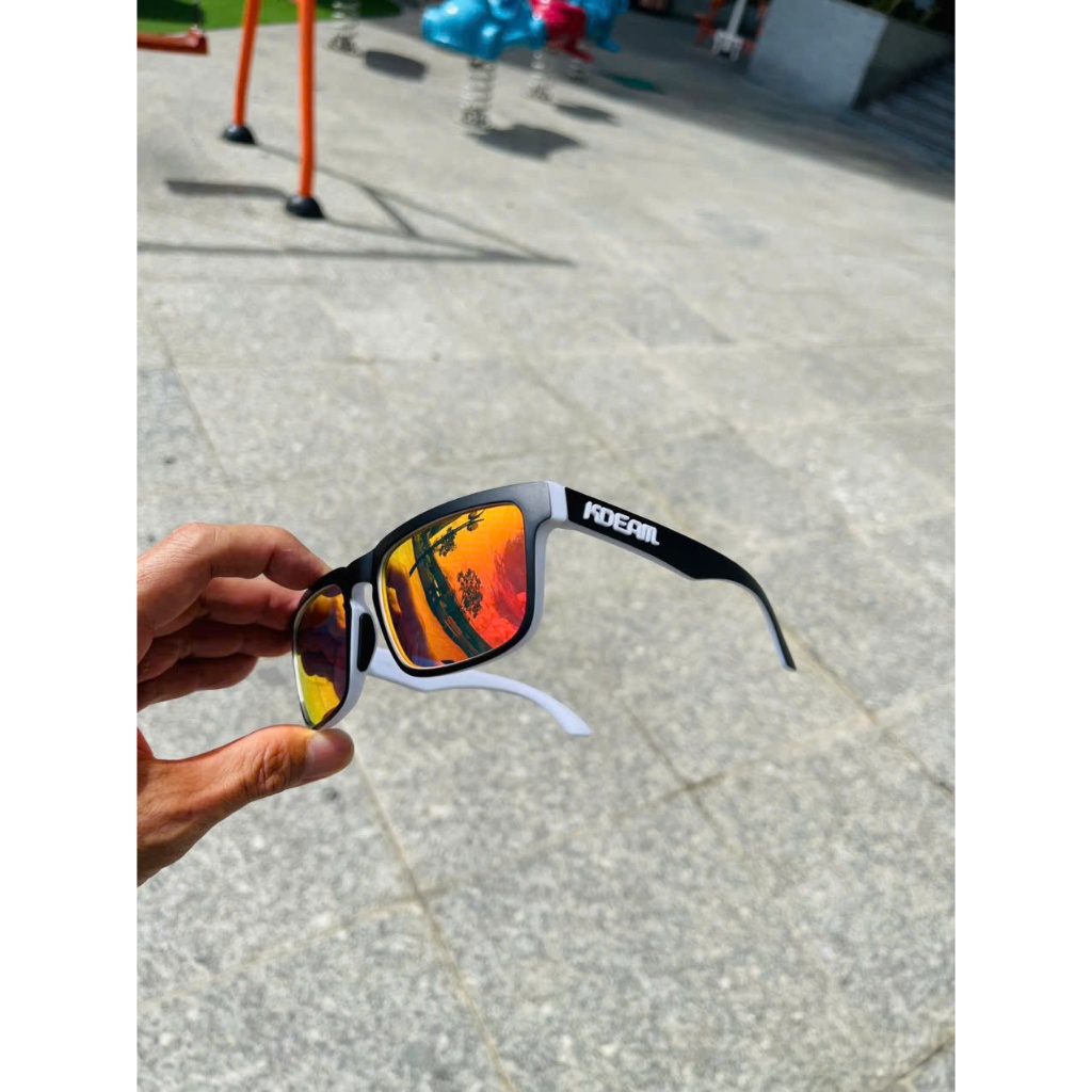 Kính Mát KDEAM KD332 Polarized – Gọng Đen Tròng Đỏ Gương C7