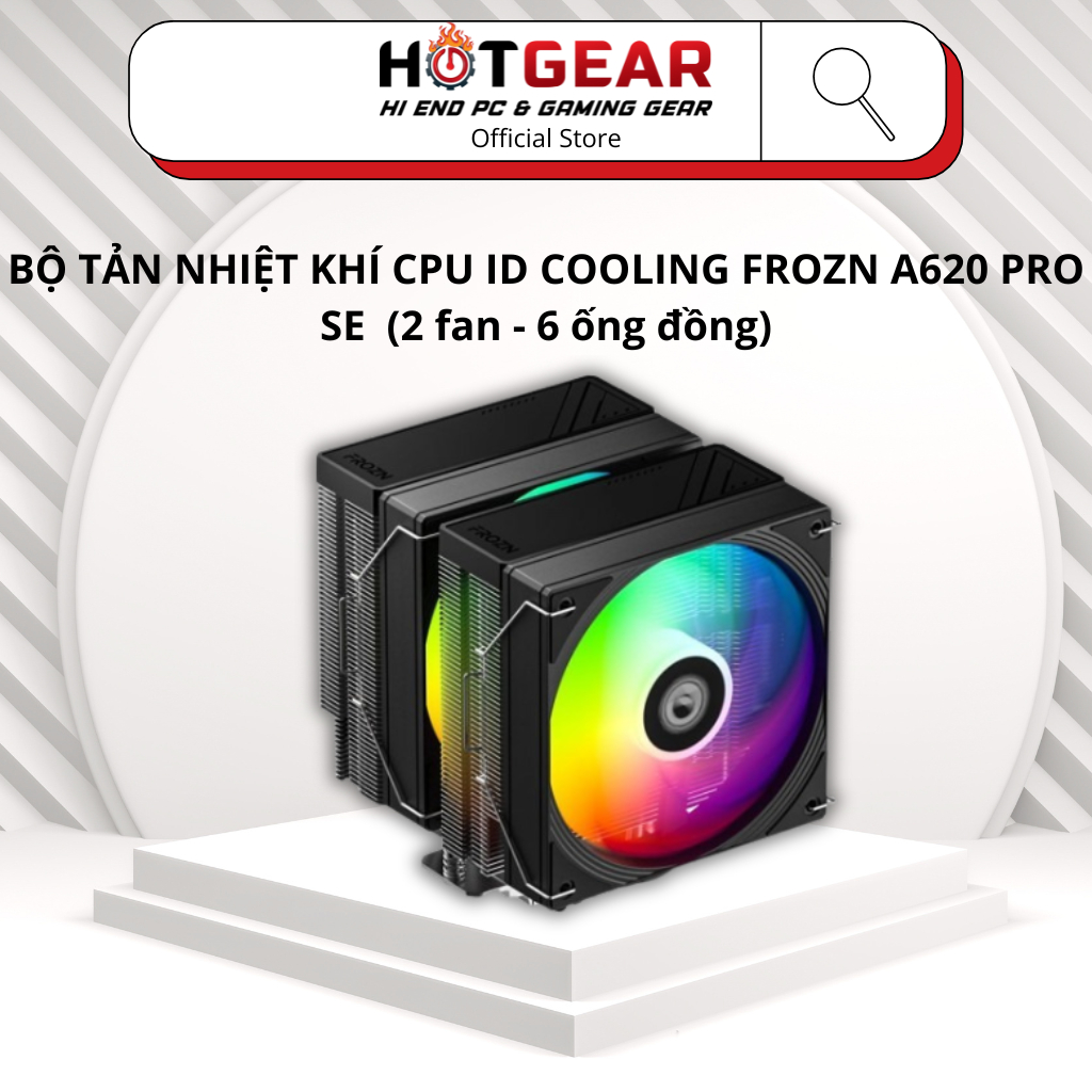BỘ TẢN NHIỆT KHÍ CPU ID COOLING FROZN A620 PRO SE  (2 fan - 6 ống đồng)