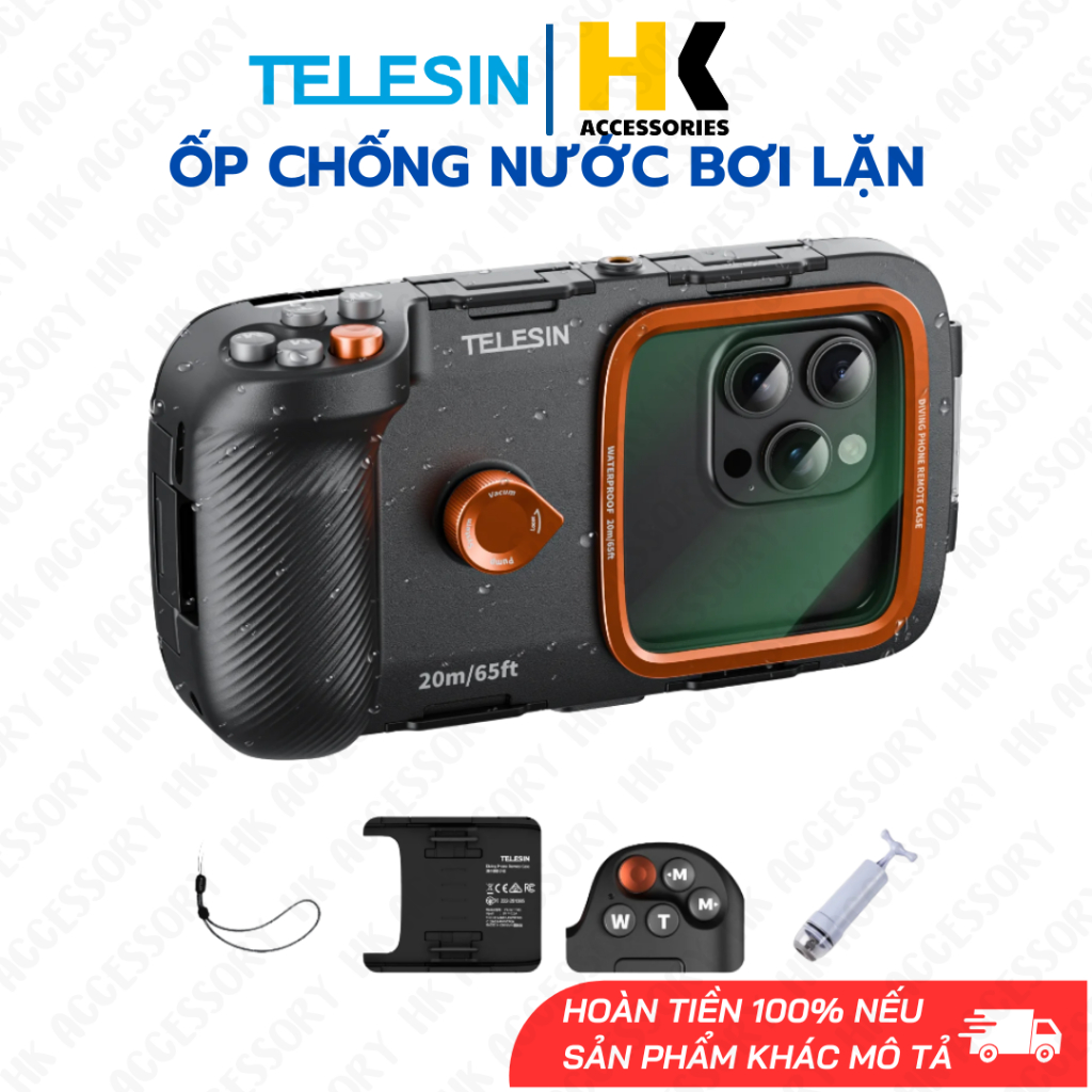 TELESIN Underwater Diving Phone Case - Khung chống nước cho điện thoại chụp hình bảo vệ máy độ sâu l