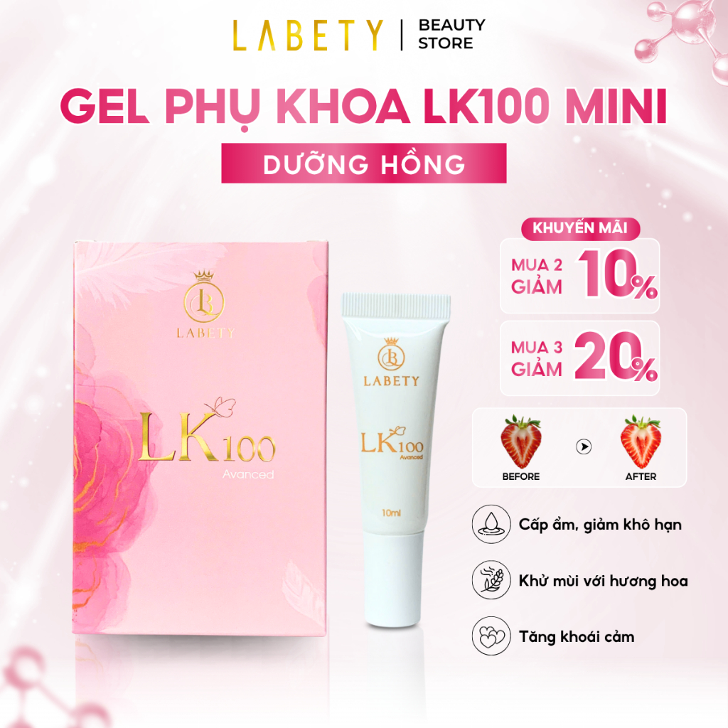 [Che tên] Gel se khít vùng kín LK100, làm hồng, giảm khô hạn, ngăn mùi vùng kín 10ml