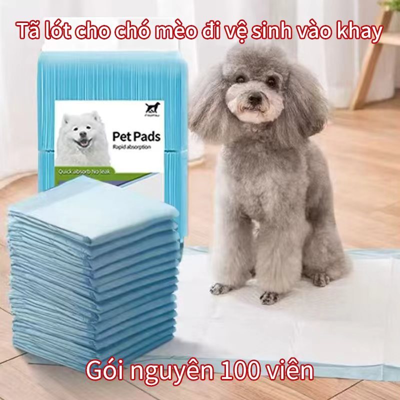 100 miếng-S-M-L-XL,Tả lót vệ sinh huấn luyện Chó mèo, Miếng lót cho chó, mèo đi vệ sinh Tã Lót Vệ Sinh Cho Chó Mèo