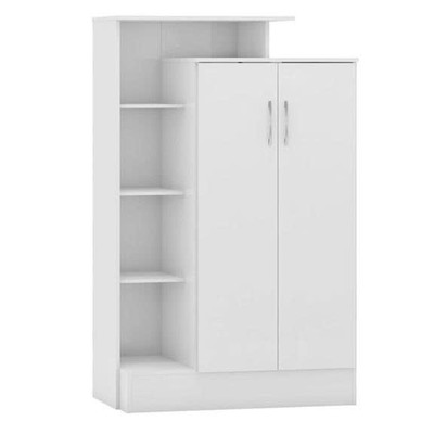 EDLE, Tủ quần áo kèm kệ để đồ đồ dùng WAR_057, 117x52x190cm, tủ đựng quần áo Scandi Home