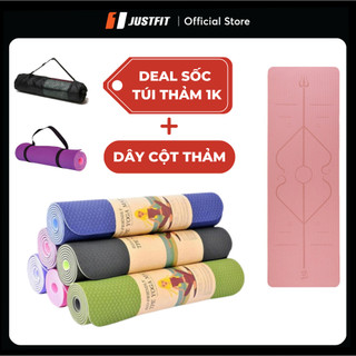  Thảm tập yoga chống trượt thảm tập thể dục JUSTFIT có định tuyến cao cấp thảm tập gym tại nhà 