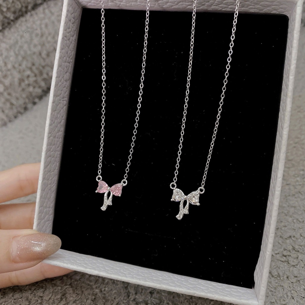 Dây chuyền nữ bạc ta kiểu nơ mới