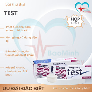 [ Che Tên] Que Thử Thai Quicktest , Test Nhanh 2 Vạch, Độ Chính Xác Cao