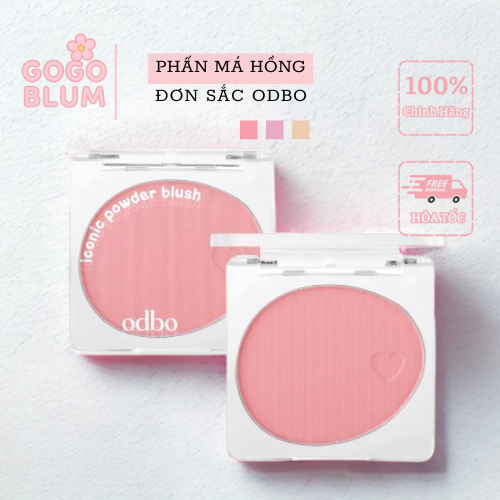 ODBO Phấn má hồng đơn sắc mịn lì chuẩn màu Odbo Iconic Powder Blush OD1325