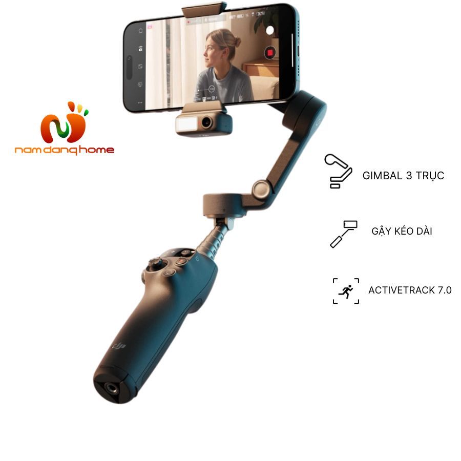 DJI Osmo Mobile 8 (OM 8) Chống Rung 3 Trục - Tay Cầm Tracking Theo Chủ Thể, Trục Xoay 360°