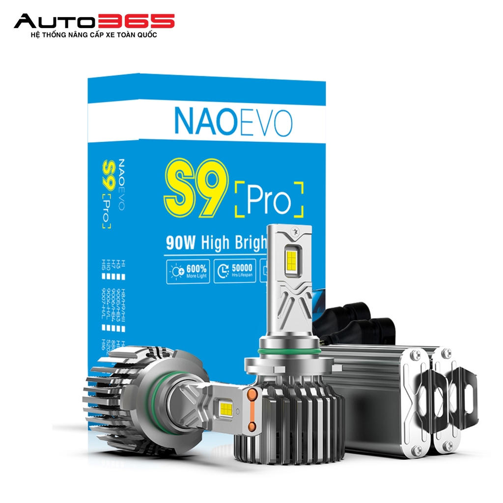 Vua bóng LED X-Light NaoEvo S9 Pro - Công suất khủng 90W - Thích hợp lắp đặt cho nhiều dòng ô tô - A