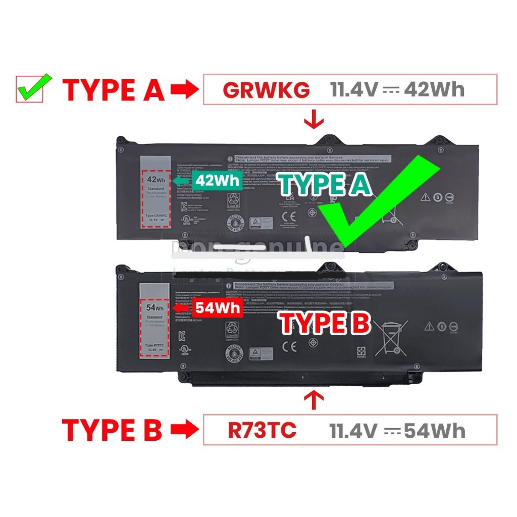 Pin laptop Dell Latitude 3340 5340 3340 2-in-1 5340 2-in-1 DR02P GTG7N GRWKG