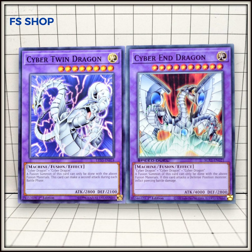 [FS Shop] Thẻ bài Yugioh Chính Hãng Cyber Twin & Cyber End Dragon - Common