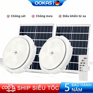  OOKAS Đèn Ốp Trần Năng Lượng Mặt Trời,600W -1500W,Có Điều Khiển Từ Xa 3 loại tùy chọn hiệu ứng đèn năng lượng mặt trời 