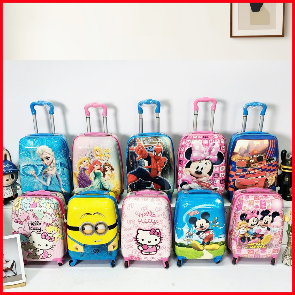 Vali Kéo Cho Bé-16inch (Được chọn màu và hình) Cao Cấp 2 Mặ，size：16 30*40*21 cm size：20  53*34*22 cm