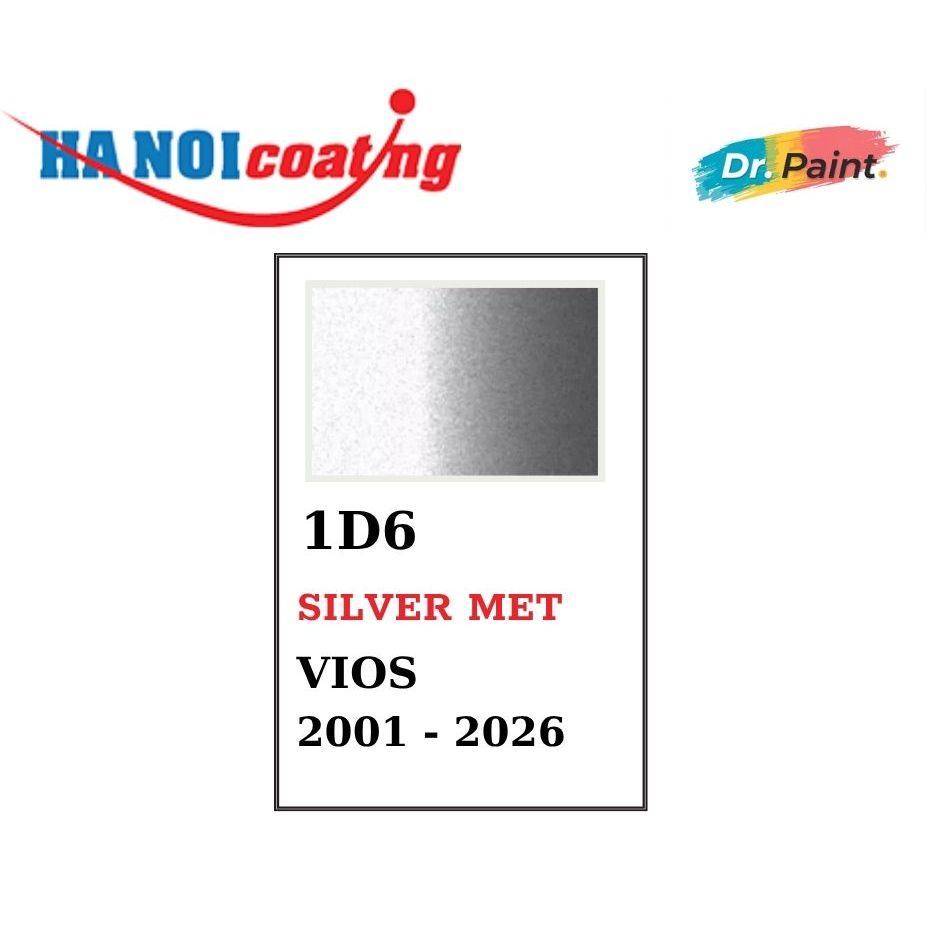 Bình sơn Xịt Xóa Vết Xước Xe Ô tô TOYOTA VIOS Màu BẠC SÁNG Code 1D6 - SILVER MET chính hãng DR.PAINT