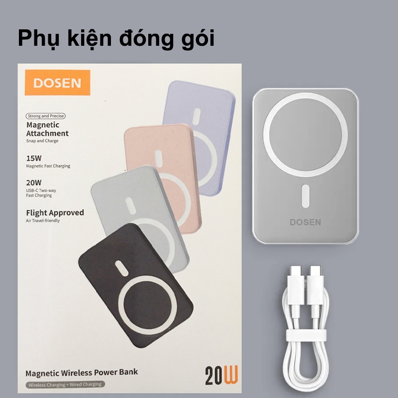 Dosen Pro Mini Từ Tính Không Dây 10000mah 12000mAh 22.5W Sạc Nhanh Power Bank có nam châm thích hợp cho phone | BigBuy360 - bigbuy360.vn