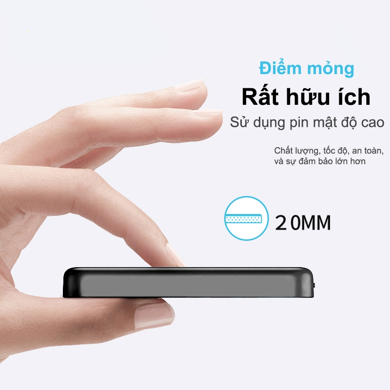 Dosen Pro Mini Từ Tính Không Dây 10000mah 12000mAh 22.5W Sạc Nhanh Power Bank có nam châm thích hợp cho phone | BigBuy360 - bigbuy360.vn