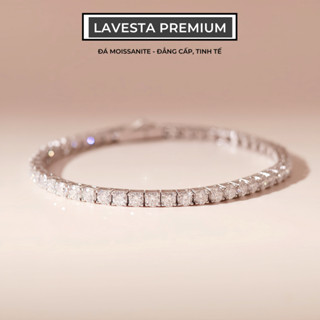  Lắc tay tennis nam nữ đá Moissanite bạc xi bạch kim LAVESTA KC109 Vincent thời đại đẳng cấp 