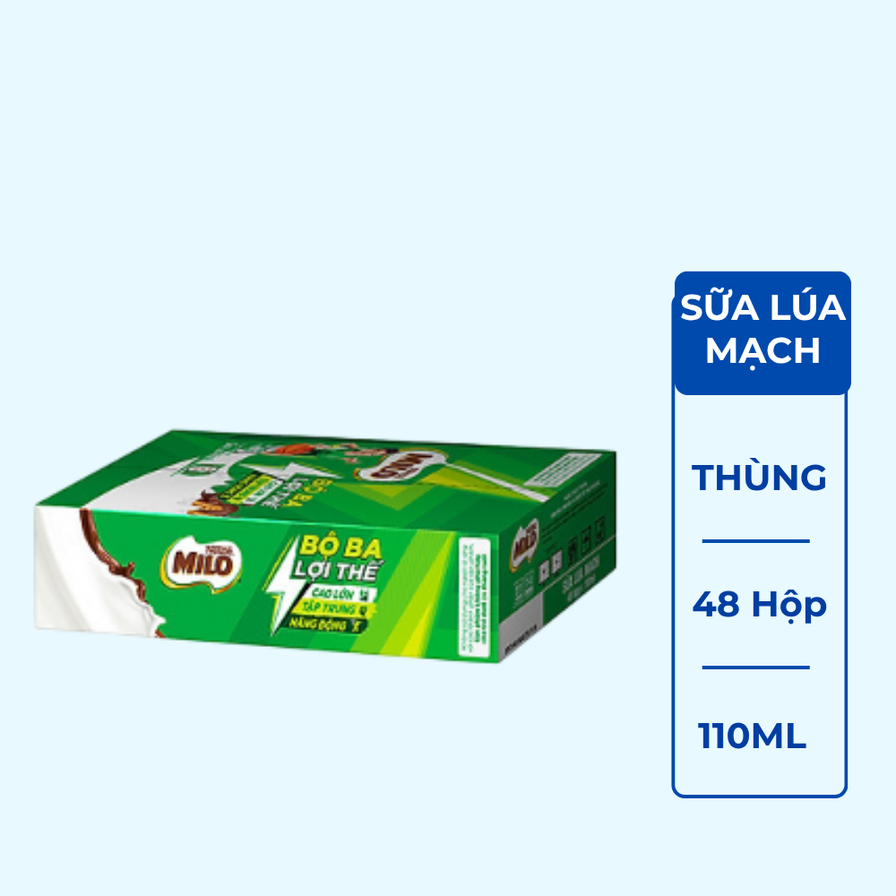 Thùng 48 hộp sữa lúa mạch MILO 110ml (48x110ml)