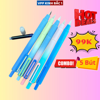 (Hot) Chỉ 180k/10 Bút Máy Bấm Ngòi F06  Mực Không Xóa - Dùng Cho Học Sinh Tiểu Học Từ Lớp 1-5.