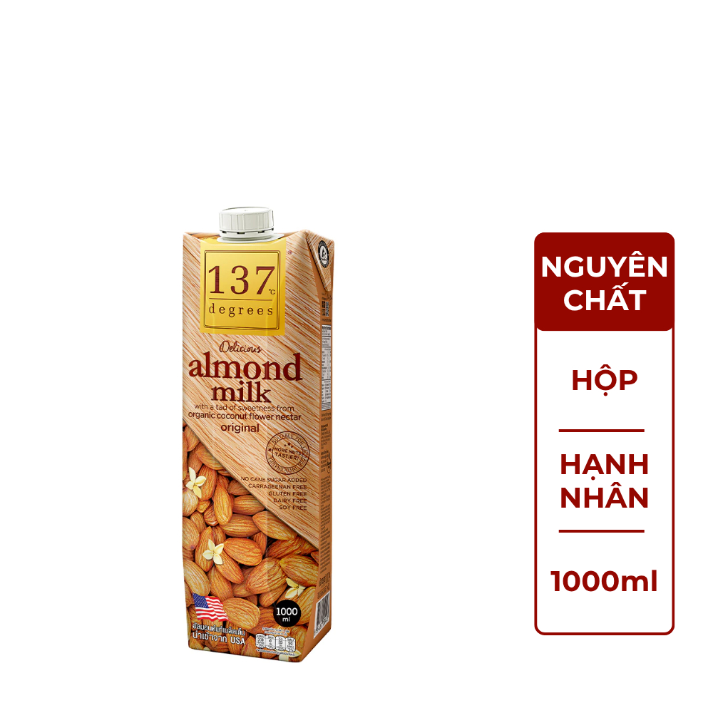 Sữa hạt Hạnh nhân Nguyên chất 137 DEGREES 1000ml