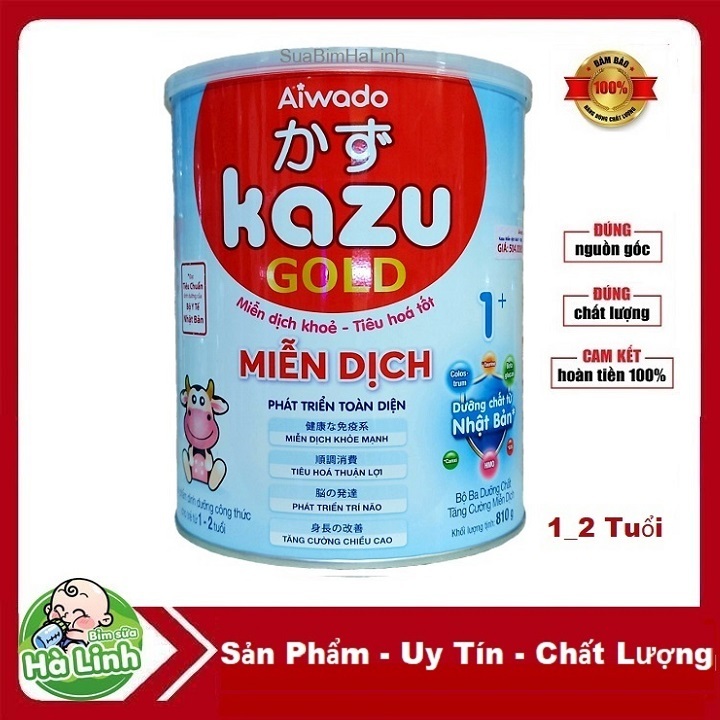 Sữa Bột Kazu Gold Miễn Dịch 1+ 350g 810g [Date 2027]