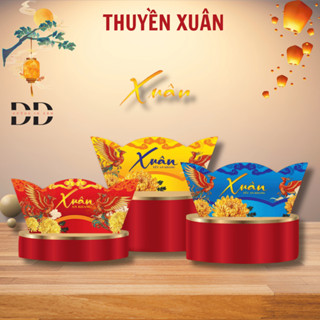 Khay Thuyền Đựng Giỏ Quà Tết 2026 ( LOẠI CỨNG ) - Đế Thuyền - Màng co - Phụ Kiện Hoa - Sỉ & Lẻ ( Có đế bồi )