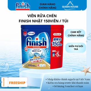 Viên rửa chén bát Finish Nhật không hương 150 viên [HÀNG CHÍNH HÃNG CÔNG TY]
