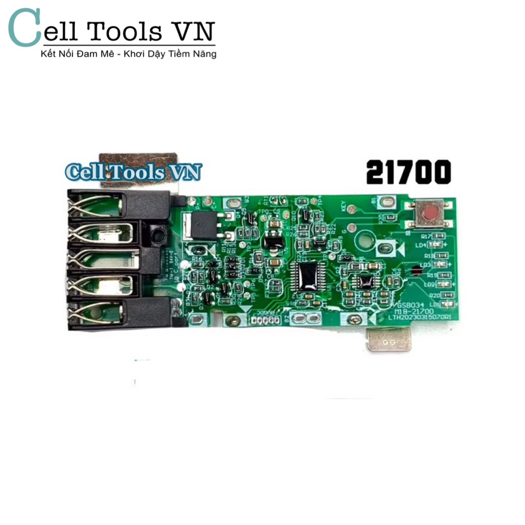 Mạch bảo vệ MIL 5S - 18V nhận sạc zin (21700)