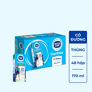  Thùng 48 Hộp Sữa Uống Dutch Lady Cô Gái Hà Lan Có Đường Cao Khỏe  48X170ml  