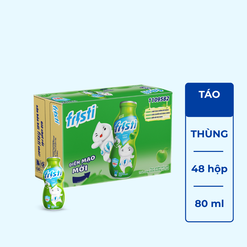Thùng Fristi Hương Táo 48x80ml