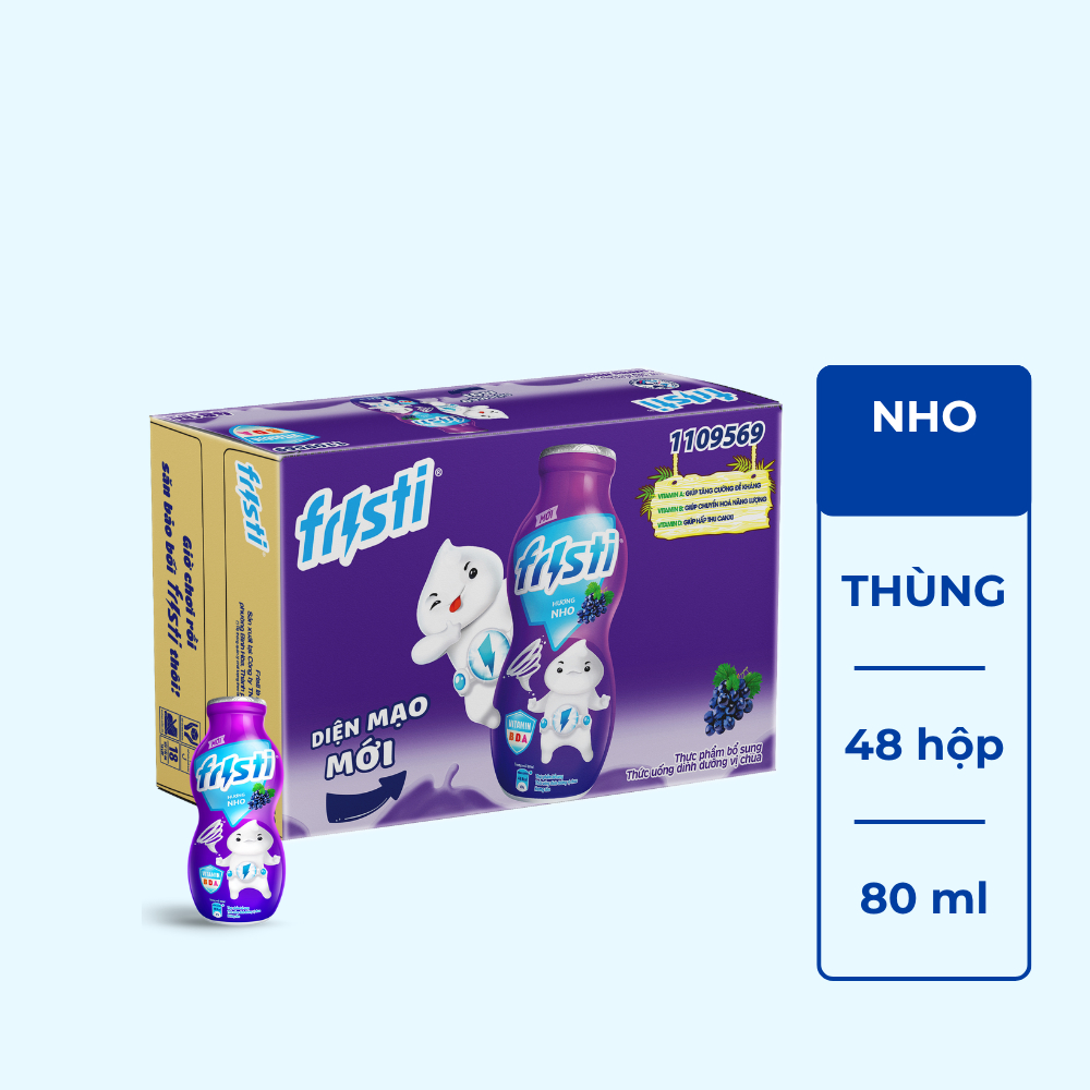 Thùng Fristi Hương Nho 48x80ml