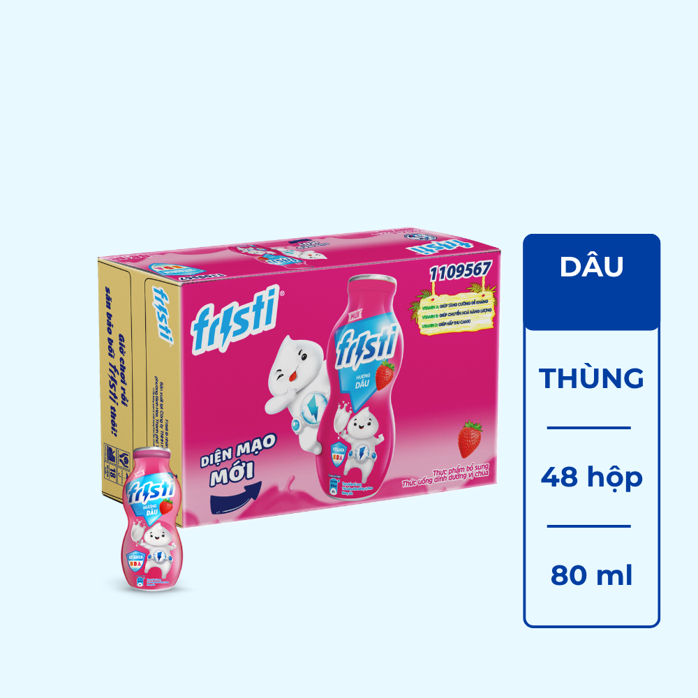 Thùng Fristi Hương Dâu 48x80ml