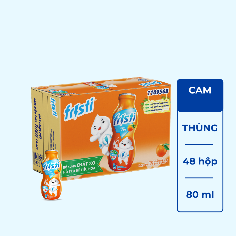 Thùng Fristi Hương Cam 48x80ml