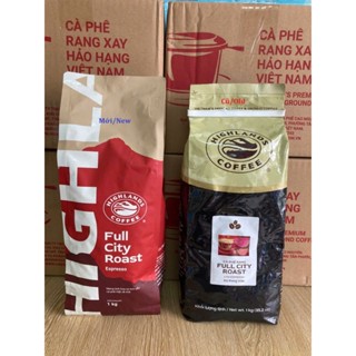  Gói 1 kg Cà Phê Hạt Full City Roast Highlands Coffee THƯỢNG HẠNG  bao bì mới  