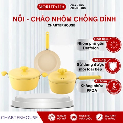 Nồi - Chảo Nhôm Phủ Ceramic Chống Dính Moriitalia 24cm