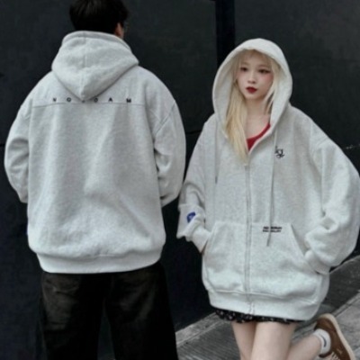 T Áo Hoodie KHOÁ Thêu L.Q -Hoodie nhà NQ30 AM Form Rộng Nam Nữ Unisex, Áo Khoác Nỉ Hoodie Zip Thêu N