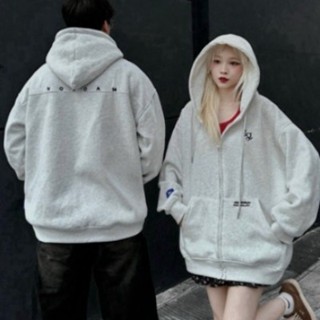 T Áo Hoodie KHOÁ Thêu L.Q -Hoodie nhà NQ30 AM Form Rộng Nam Nữ Unisex, Áo Khoác Nỉ Hoodie Zip Thêu NQ30 AM Form Rộng