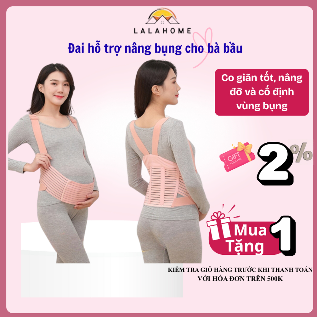Đai đỡ bụng bầu giảm đau lưng rạn bụng, Đai hỗ trợ nâng bụng cho bà bầu co giãn tốt, nâng đỡ và cố định vùng bụng