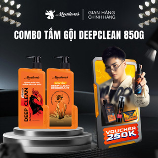  Combo dầu gội sữa tắm nam DeepClean Menitems size lớn Tiết Kiệm dầu gội sạch gàu sữa tắm mụn lưng hương nước hoa 