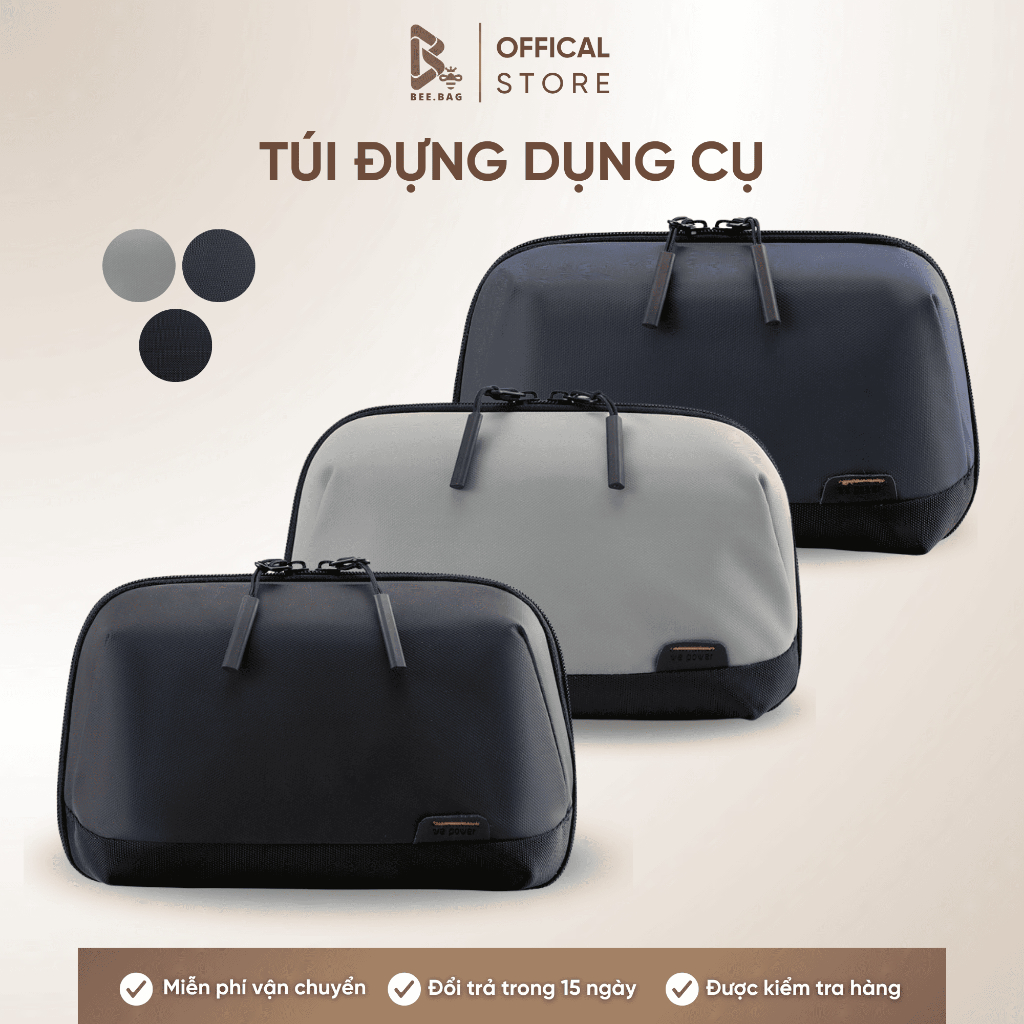 Túi Xách Nam Cầm Tay Vải Nylon Cao Cấp, Túi Đựng Đồ Nhiều Ngăn Tiện Dụng Cho Đồ Dùng Cá Nhân Khi Du Lịch, Đi Chơi