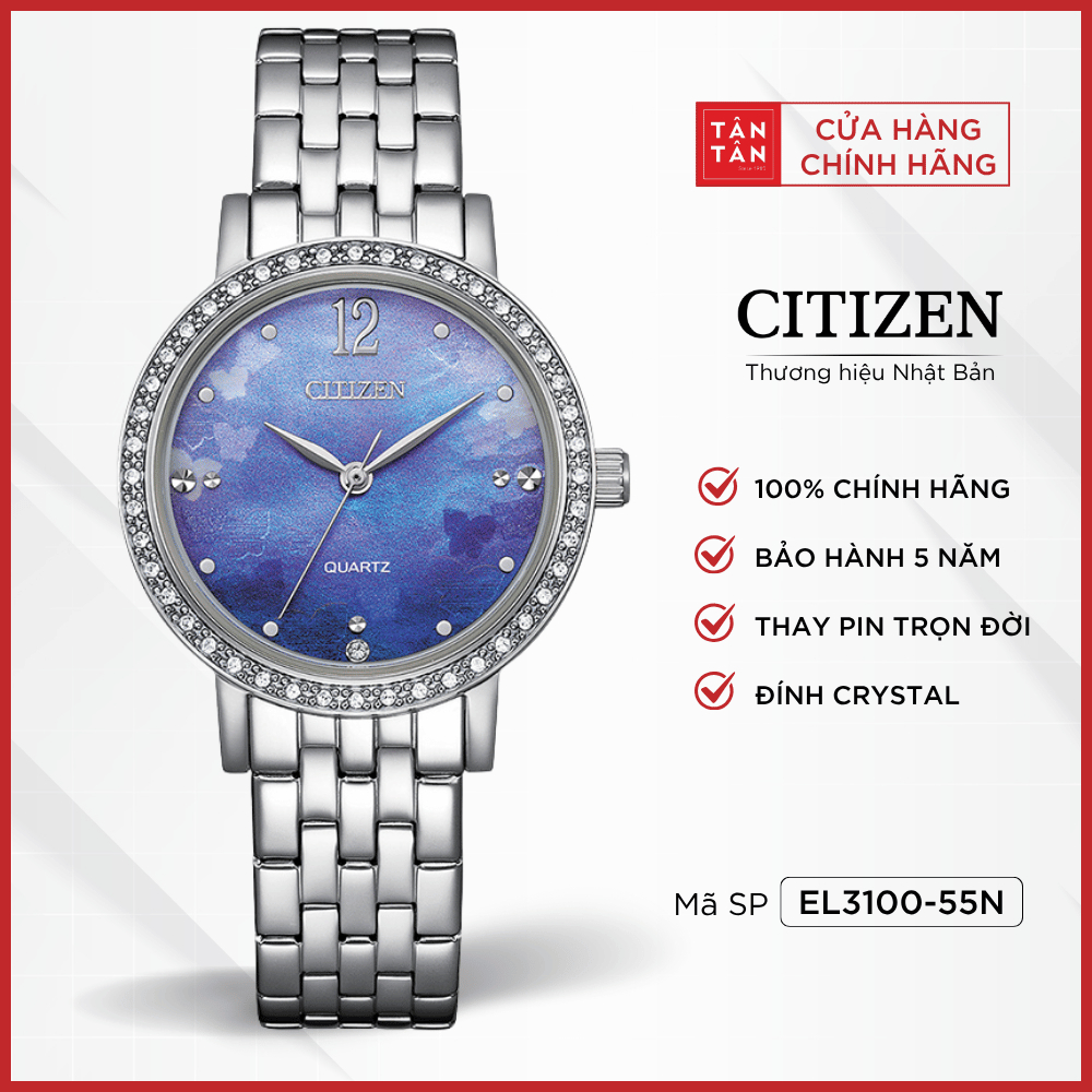 Đồng Hồ Nữ Citizen  EL3100-55N Quartz 31mm - Đồng Hồ Tân Tân