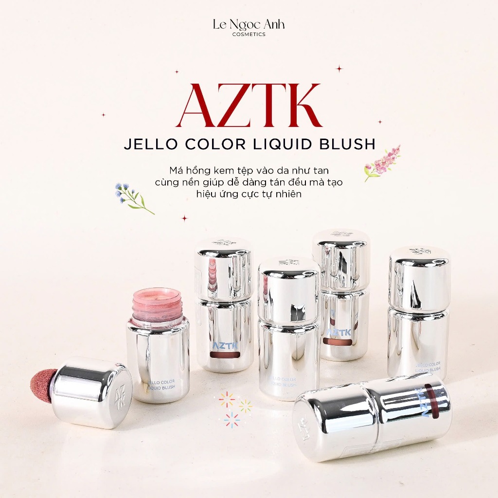 [Chính hãng] Má hồng kem AZTK Jello Color Liquid Blush đủ màu đủ tone
