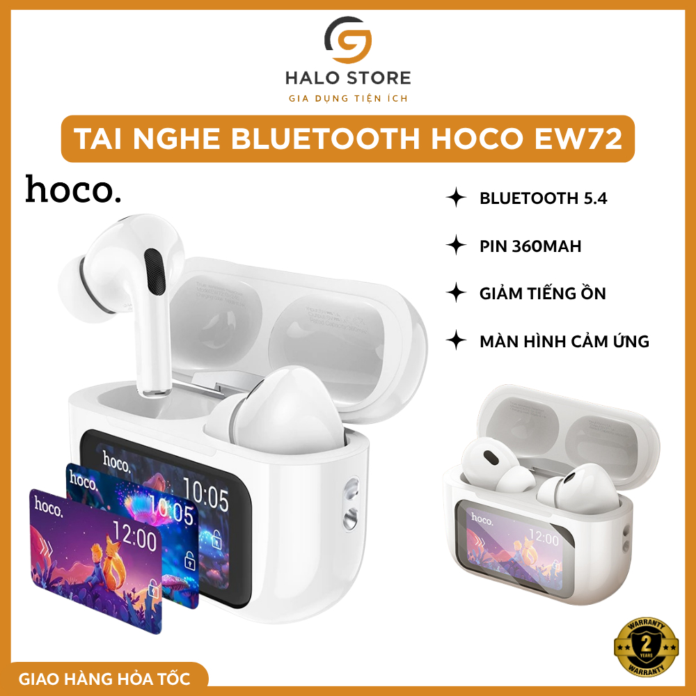 Tai Nghe Bluetooth Hoco EW72 ,Điều Khiển Cảm Ứng, Khử Ồn Thông Minh, Tích Hợp Mic Đàm Thoại