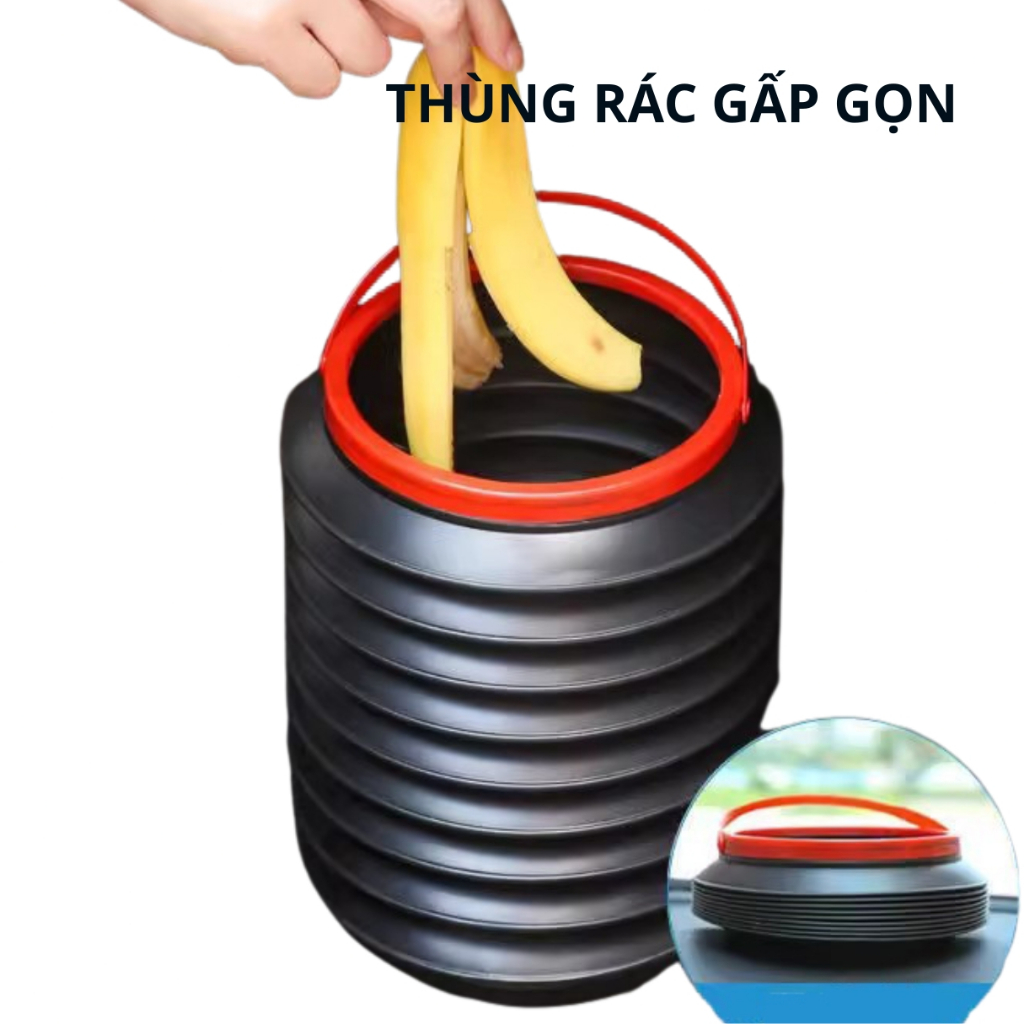Thùng rác Ô tô gấp gọn, Thùng gấp gọn đựng đồ cho xe hơi đa năng