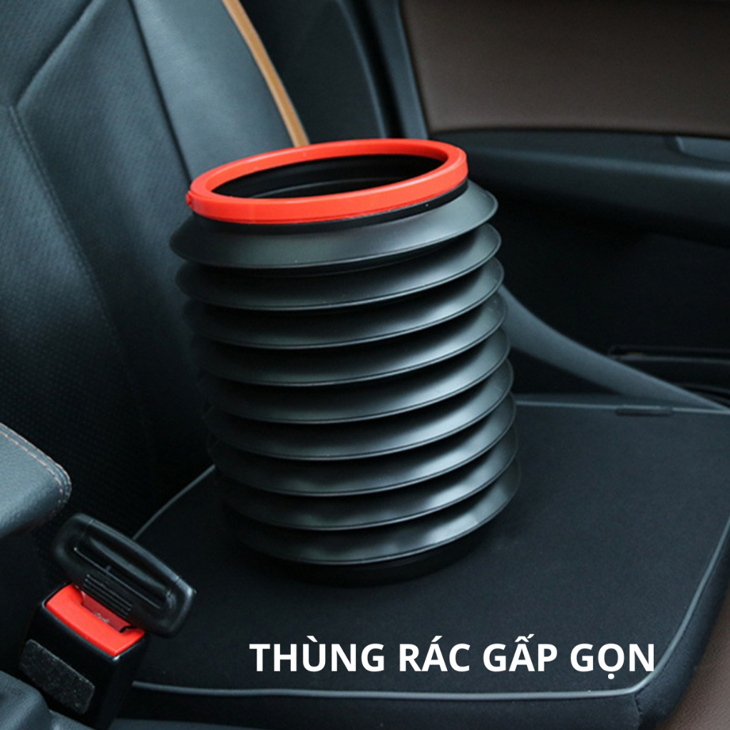 Thùng rác Ô tô gấp gọn, Thùng nhựa gấp gọn đựng rác cho xe hơi đa năng