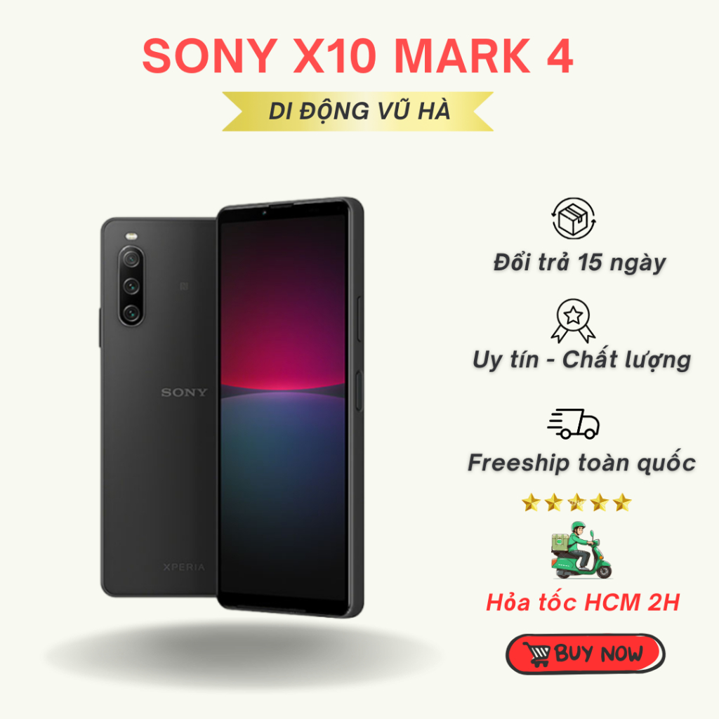 Điện thoại Sony X10 Mark 4 Ram 6/128 Snap 695 5G Đẹp Keng