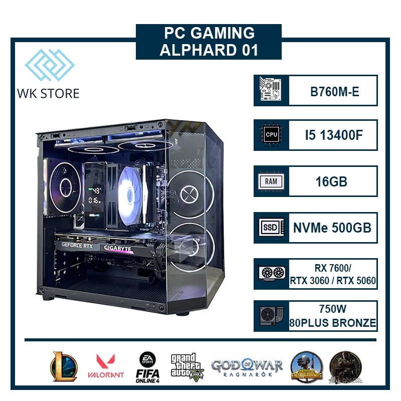PC Gaming / Render Alphard 01 | I5 13400F, 16GB Ram, VGA RX 7600/ RTX 3060/ 5060 Mới (BH 36T)