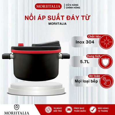 Nồi Áp Suất Inox 304 Đáy Từ Morritalia 5.7L - 016049