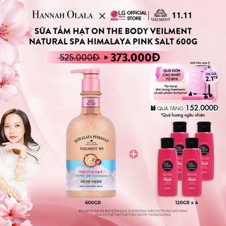   Hannah Olala x LG Daily Beauty  Sữa tắm hạt On: The Body Veilment Natural Spa Himalaya Pink Salt  600g 