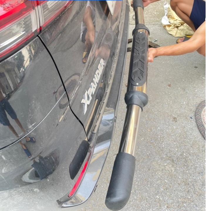 Cản sau Xpander 2019 2020 2021 2022 2023 2024 chất liệu INOX xịn bảo vệ đít xe