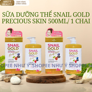  COMBO 2 CHAI Sữa dưỡng thể body Snail Gold Arbutin Mix Berry Body Lotion Precious Skin 500ml 